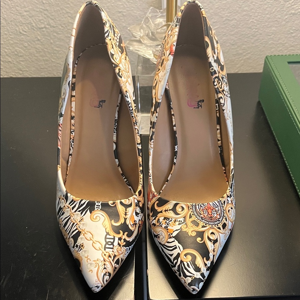 Elegant Patterned Women's Heels